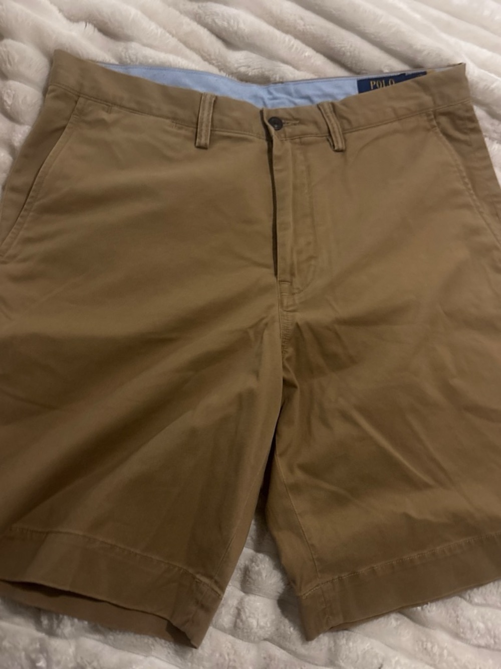 Polo by Ralph Lauren Khaki Flat-Front Chino Shorts
